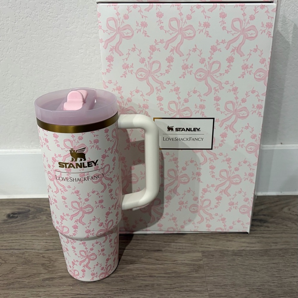 Stanley LoveShackFancy Pink Ribbon Tumbler